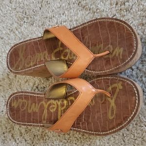 Sam Edelman Romy thong wedge sandals 6.5